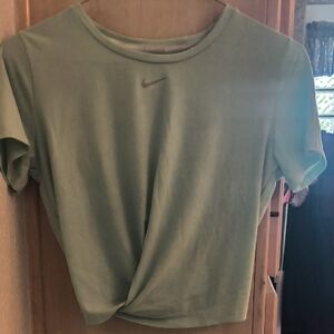Nike Women's Green Crop Workout Top